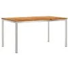 Image de Table à manger en bois de teck - vidaXL - 150x90x75 cm - Marron - Bois de teck massif - Rectangulaire