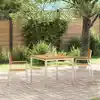 Image de Chaise De Jardin 2 Pcs Bois D'acacia Massif Et Acier Inoxydable Vidaxl