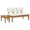 Image de Vidaxl banc de jardin 2 pcs marron teck massif