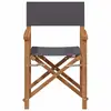 Image de Vidaxl chaise de directeur gris bois de teck massif