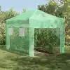 Image de Serre Avec Cadre Pop-up Avec Toit Vert 280 X 410 X 315 Cm Fer Vidaxl
