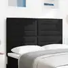 Image de Tête De Lit Noir Tissu Vidaxl