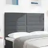 Image de Tête De Lit Gris Foncé 160 Cm Tissu En Velours Côtelé Vidaxl