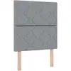 Image de Vidaxl tête de lit gris clair 80 cm tissu