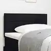Image de Tête De Lit Led Avec Bandes Led Noir 90 Cm Tissu Vidaxl