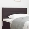 Image de vidaXL Tête de lit LED avec bandes LED Marron foncé 90 cm tissu 3337974