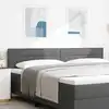 Image de Tête De Lit Led Avec Bandes Led Gris Foncé 200 Cm Tissu Vidaxl