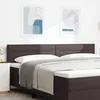 Image de vidaXL Tête de lit LED avec bandes LED Marron foncé 200 cm tissu 3338009