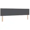 Image de Vidaxl tête de lit led gris foncé 200 cm tissu en velours côtelé