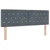 Image de Vidaxl tête de lit led avec bandes led gris foncé 144 cm velours