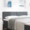 Image de vidaXL Tête de lit LED avec bandes LED Gris foncé 160 cm Velours 3338066