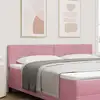 Image de Tête De Lit Led Avec Bandes Led Rose 180 Cm Velours Vidaxl