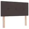 Image de Vidaxl tête de lit led avec bandes led marron foncé 100 cm tissu