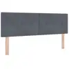Image de Vidaxl tête de lit led avec bandes led gris 144 cm velours