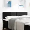 Image de Tête De Lit Led Avec Bandes Led Noir 144 Cm Velours Vidaxl