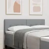 Image de vidaXL Tête de lit LED avec bandes LED Gris clair 160 cm tissu 3338135