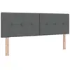 Image de Vidaxl tête de lit led avec bandes led gris foncé 160 cm tissu