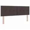 Image de Vidaxl tête de lit led avec bandes led marron foncé 160 cm tissu
