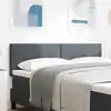 Image de Tête De Lit Led Avec Bandes Led Gris 160 Cm Velours Vidaxl