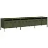 Image de Meuble Tv Vert Olive 202x39x43,5 Cm Acier Laminé À Froid Vidaxl