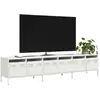 Image de Meuble Tv Blanc 202x39x43,5 Cm Acier Laminé À Froid Vidaxl