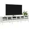Image de Meuble Tv Blanc 202x39x43,5 Cm Acier Laminé À Froid Vidaxl