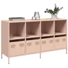 Image de vidaXL Buffet rose 135x39x73 5 cm acier laminé à froid 3307162