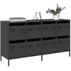 Image de vidaXL Buffet noir 135x39x735 cm acier laminé à froid 3307167