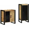 Image de Ensemble De Mobilier De Salle De Bain 2 Pcs Marron Et Noir Vidaxl