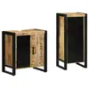 Image de Vidaxl ensemble de mobilier de salle de bain 2 pcs marron et noir