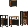 Image de Ensemble De Mobilier De Salle De Bain 4 Pcs Bois Recyclé Solide Vidaxl