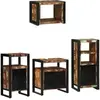 Image de Ensemble De Mobilier De Salle De Bain 4 Pcs Bois Recyclé Solide Vidaxl