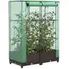 Image de Jardinière Surélevée Avec Housse Aspect Rotin 80x40x123 Cm Vidaxl