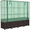 Image de Jardinière Surélevée Avec Housse Aspect Rotin 160x40x153 Cm Vidaxl