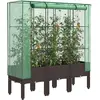 Image de Jardinière Surélevée Avec Housse Aspect Rotin 120x40x140 Cm Vidaxl