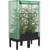 Image de Jardinière Surélevée Avec Housse Aspect Rotin 80x40x140 Cm Vidaxl