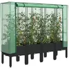 Image de Jardinière Surélevée Avec Housse Aspect Rotin 160x40x140 Cm Vidaxl
