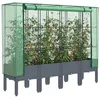 Image de vidaXL Jardinière surélevée avec housse aspect rotin 160x40x140 cm jardinière surélevée de jardin bac à fleurs surélevé 4015835
