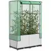 Image de Jardinière Surélevée Avec Housse Aspect Rotin 80x40x138 Cm Vidaxl