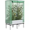 Image de Jardinière Surélevée Avec Housse Aspect Rotin 80x40x140 Cm Vidaxl