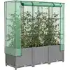 Image de Jardinière Surélevée Avec Housse Aspect Rotin 120x40x138 Cm Vidaxl