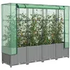 Image de vidaXL Jardinière surélevée avec housse aspect rotin 160x40x138 cm 4015858