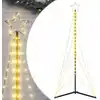 Image de Sapin De Noël À Led 363 Led Blanc Chaud 182 Cm Vidaxl
