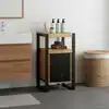 Image de Armoire De Salle De Bain Marron Bois De Mangue Massif Vidaxl