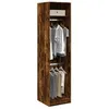 Image de vidaXL Garde-robe chêne fumé 50x50x200 cm bois dingénierie armoire de rangement organisateur de garde-robe armoire 3307787