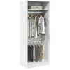 Image de vidaXL Garde-robe blanc 80x50x200 cm bois dingénierie armoire de rangement organisateur de garde-robe armoire placard 3307792