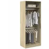 Image de vidaXL Garde-robe chêne sonoma 80x50x200 cm bois dingénierie armoire de rangement organisateur de garde-robe armoire 3307794