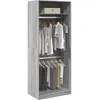 Image de Garde-robe Sonoma Gris 80x50x200 Cm Bois D'ingénierie Vidaxl