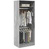 Image de vidaXL Garde-robe sonoma gris 80x50x200 cm bois dingénierie armoire de rangement organisateur de garde-robe armoire 3307797