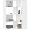 Image de vidaXL Bibliothèque dangle à 4 niveaux blanc bois dingénierie étagère à livres dangle vitrine dangle armoire dangle 3307810